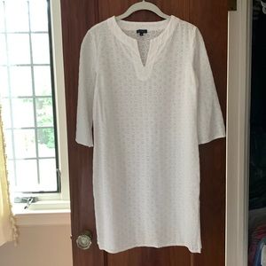 Talbots white cotton eyelet coverup. Size XS